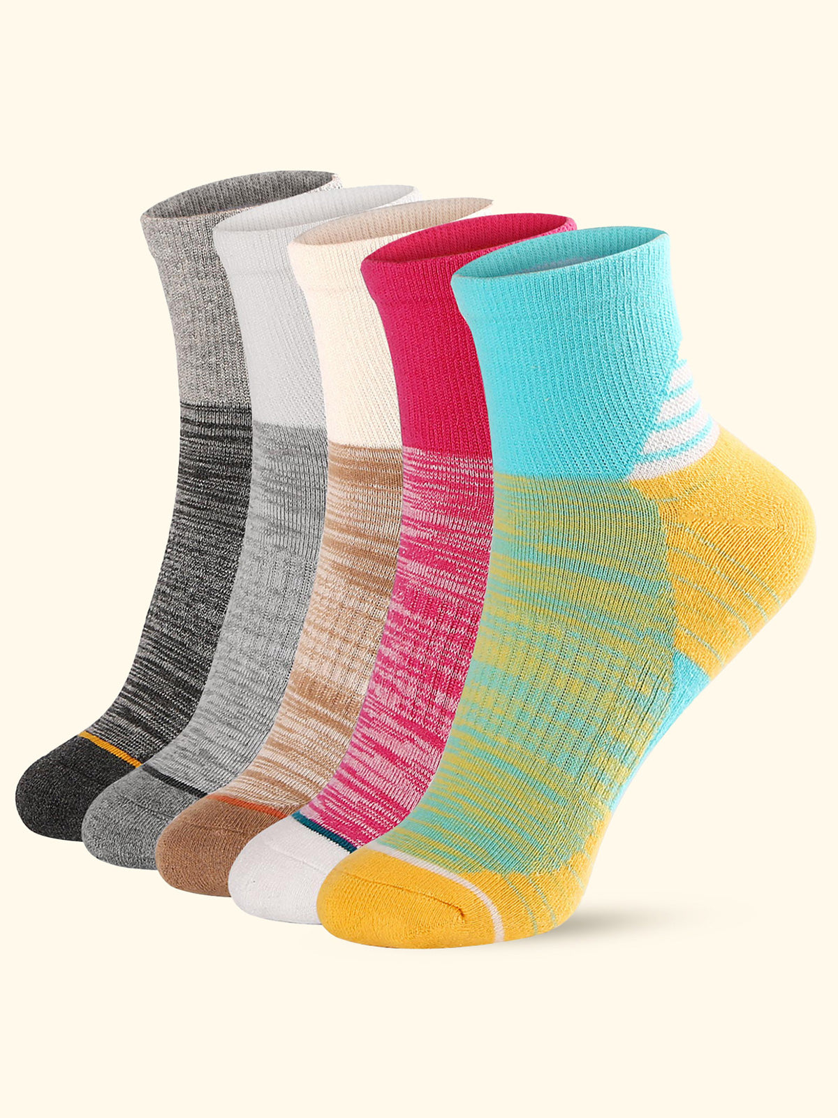 Mini Crew  5 Pairs  Multicolor Hiking