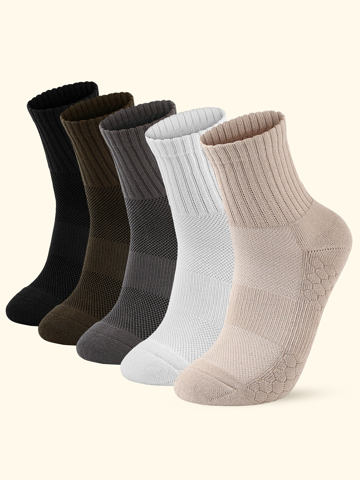 Crew  5 Pairs  Multicolor Hiking