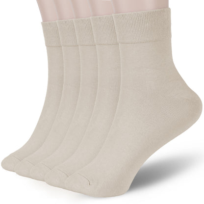 Crew Socks 5 Pairs,Md Beige