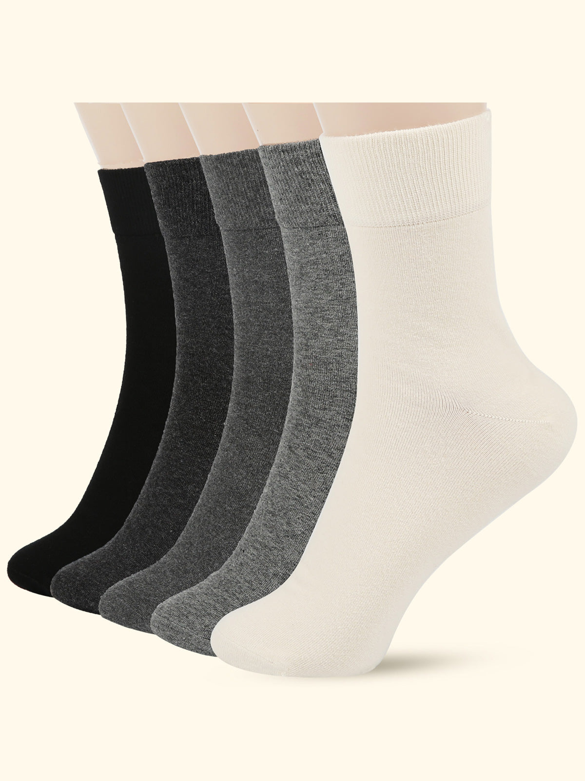 Crew  5 Pairs  Grey-2