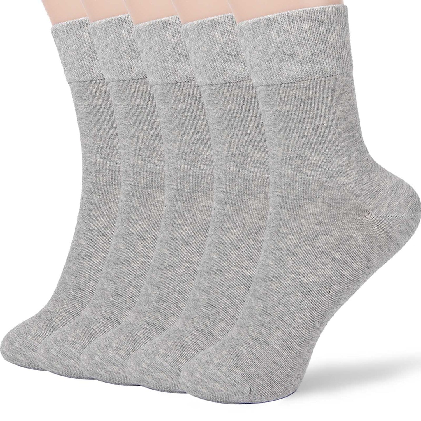 Crew  5 Pairs  Light Grey