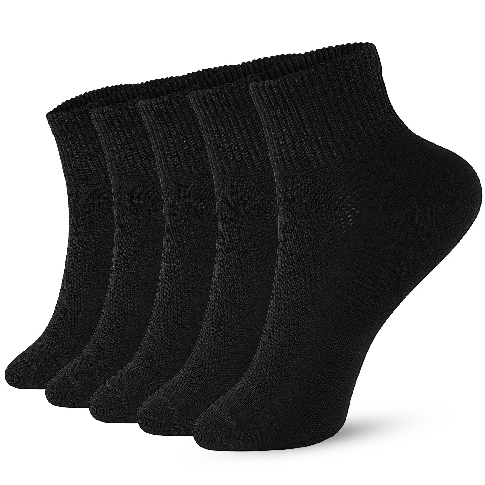 Mini Crew  5 Pairs  Black