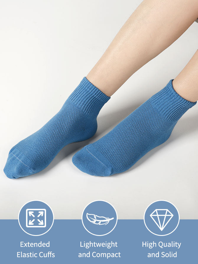 FGZ Womens Socks Thin Ankle Socks Soft Cotton Lightweight Breathable 5 Pairs(Multicolor02,5-9)