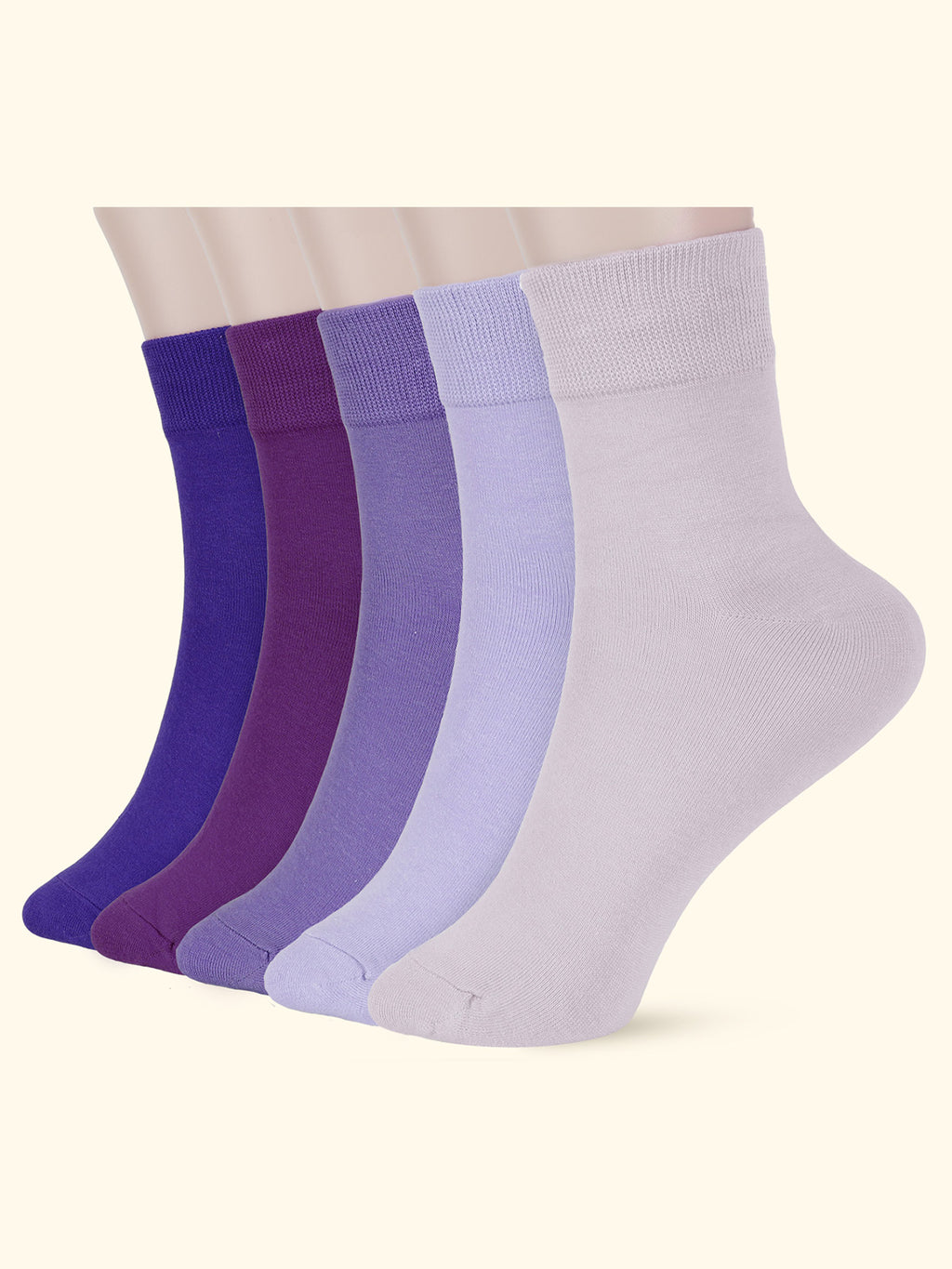 Crew  5 Pairs  Purple