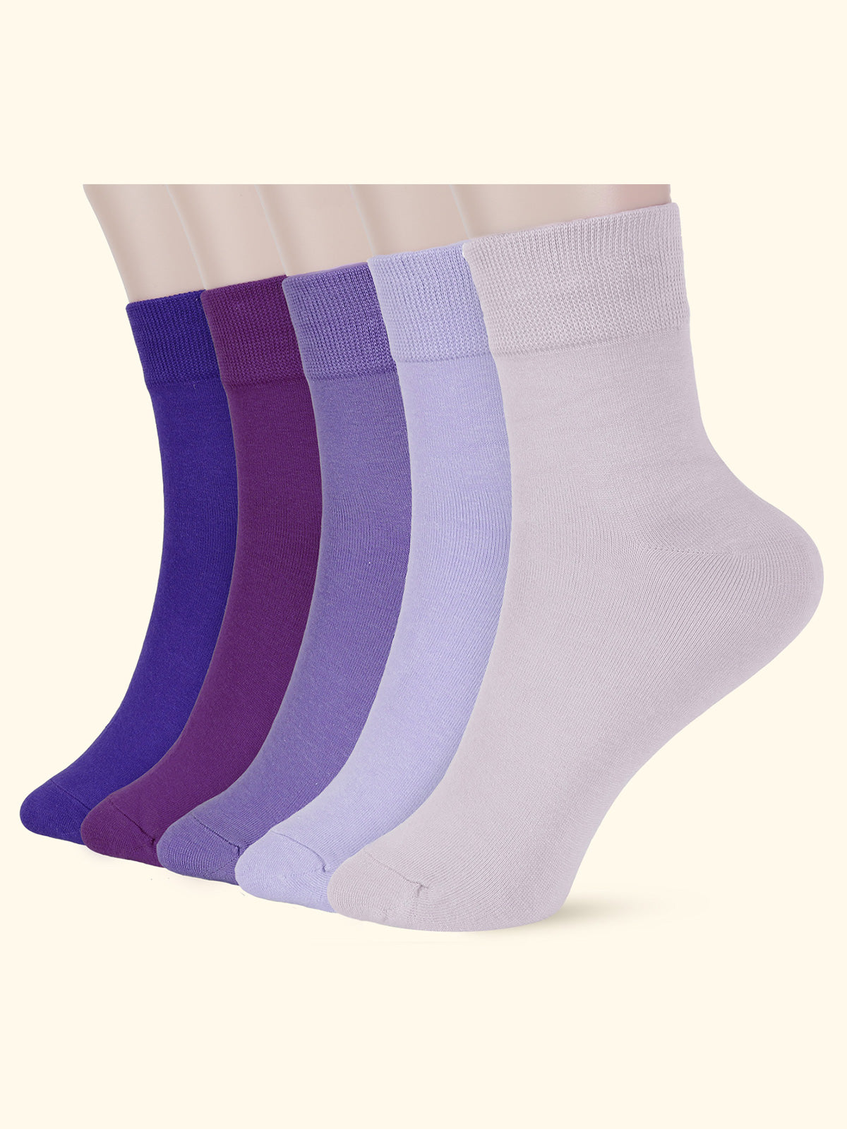 Crew  5 Pairs  Purple