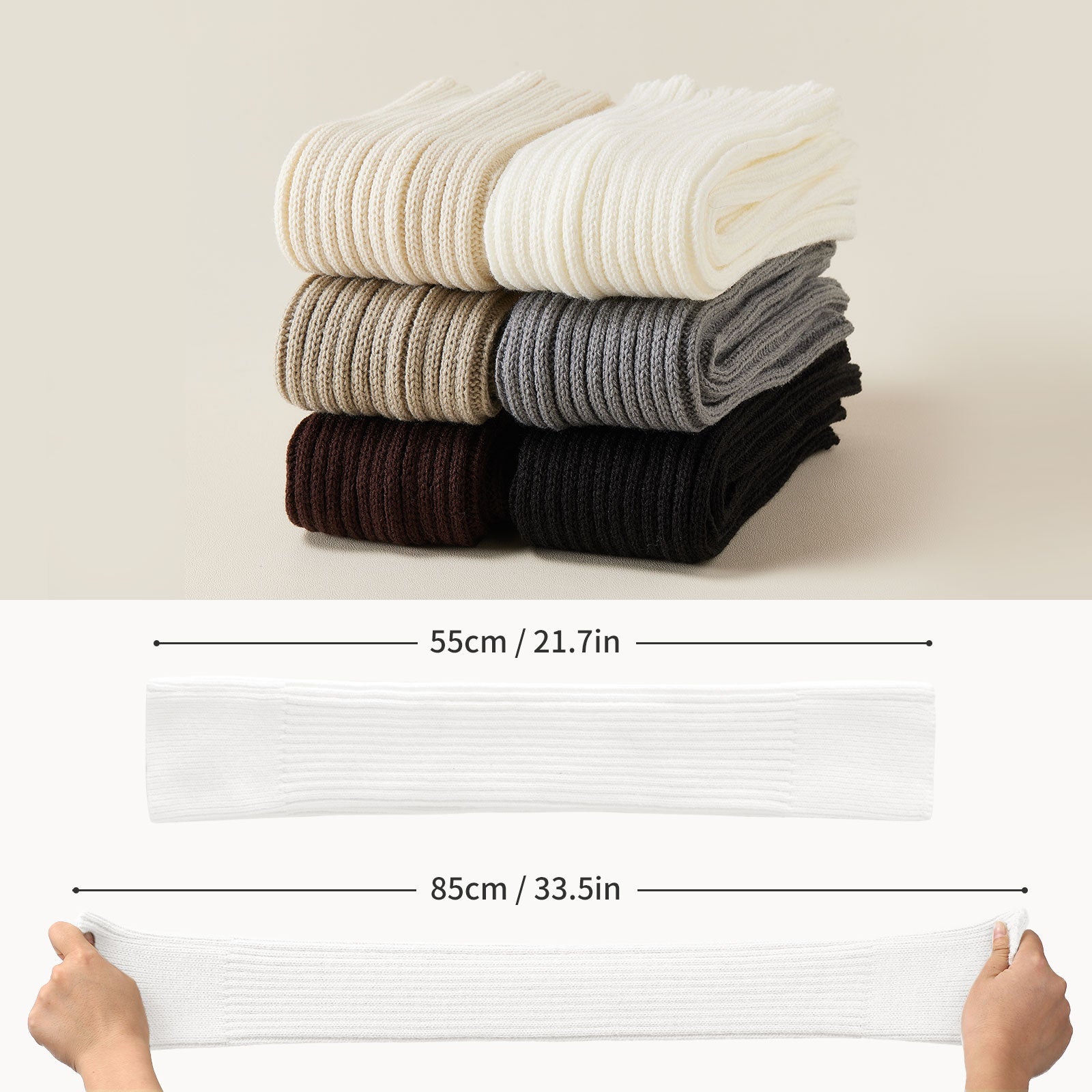 Stirrup Leg Warmers White