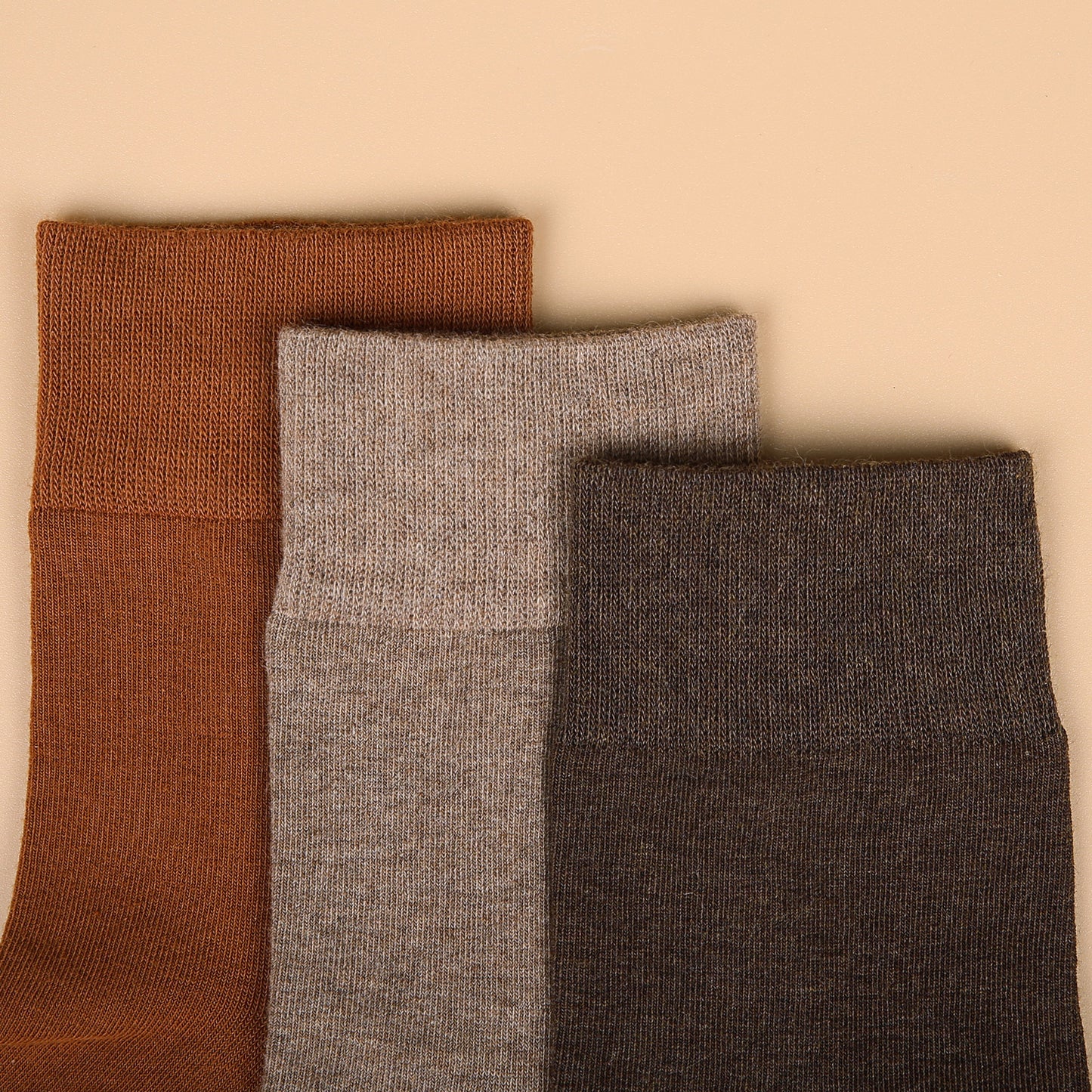 FGZ Women Thin Cotton Socks 5 Pairs，Light Brown(5-9) (9-11)