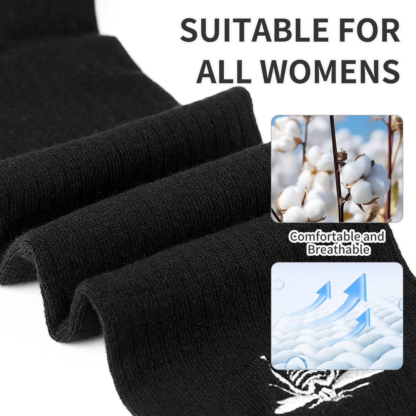 Knee High  3 Pairs  Bee Black