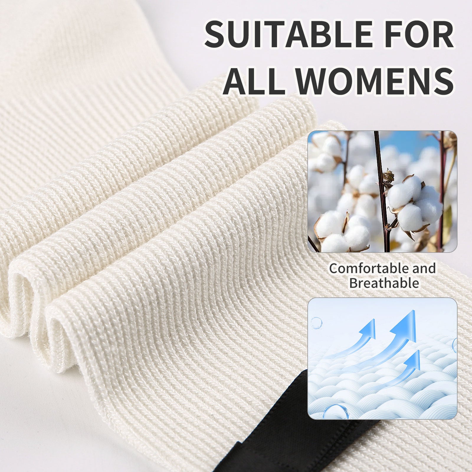 Knee High  3 Pairs  Bow White