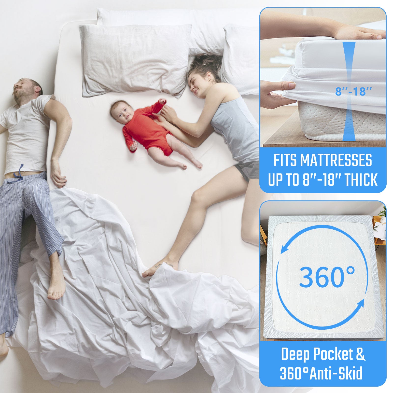 2 Pack Waterproof Mattress Protector