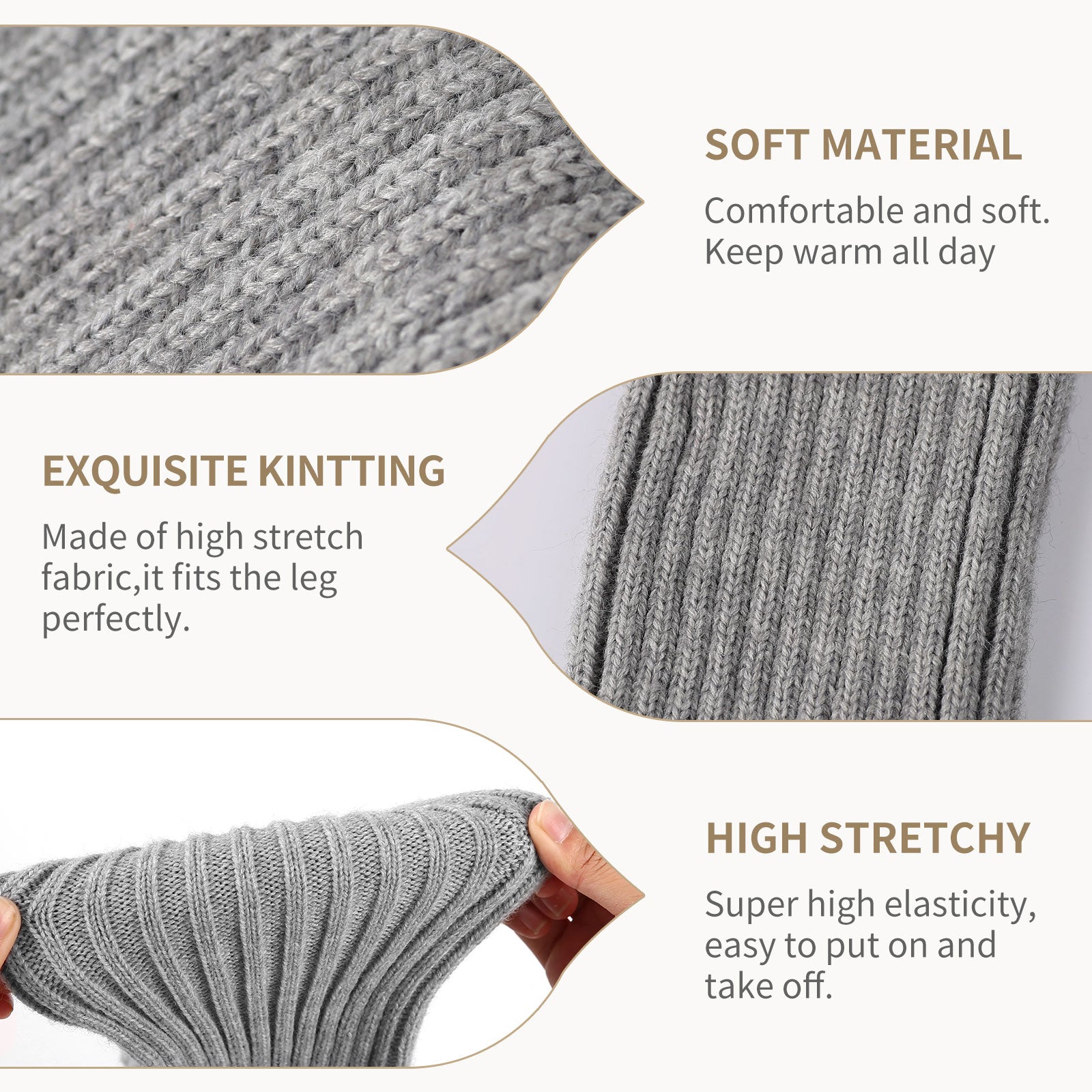 Stirrup Leg Warmers Grey