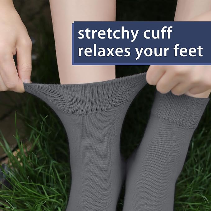 Crew  5 Pairs  Grey