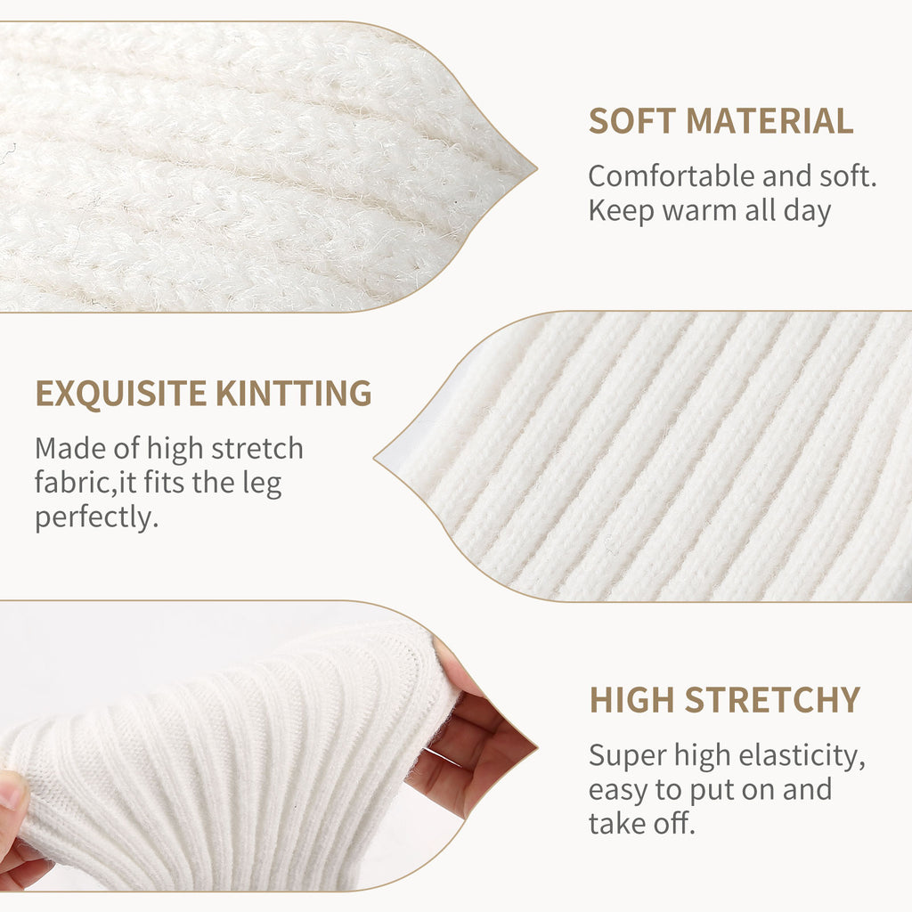 Stirrup Leg Warmers White