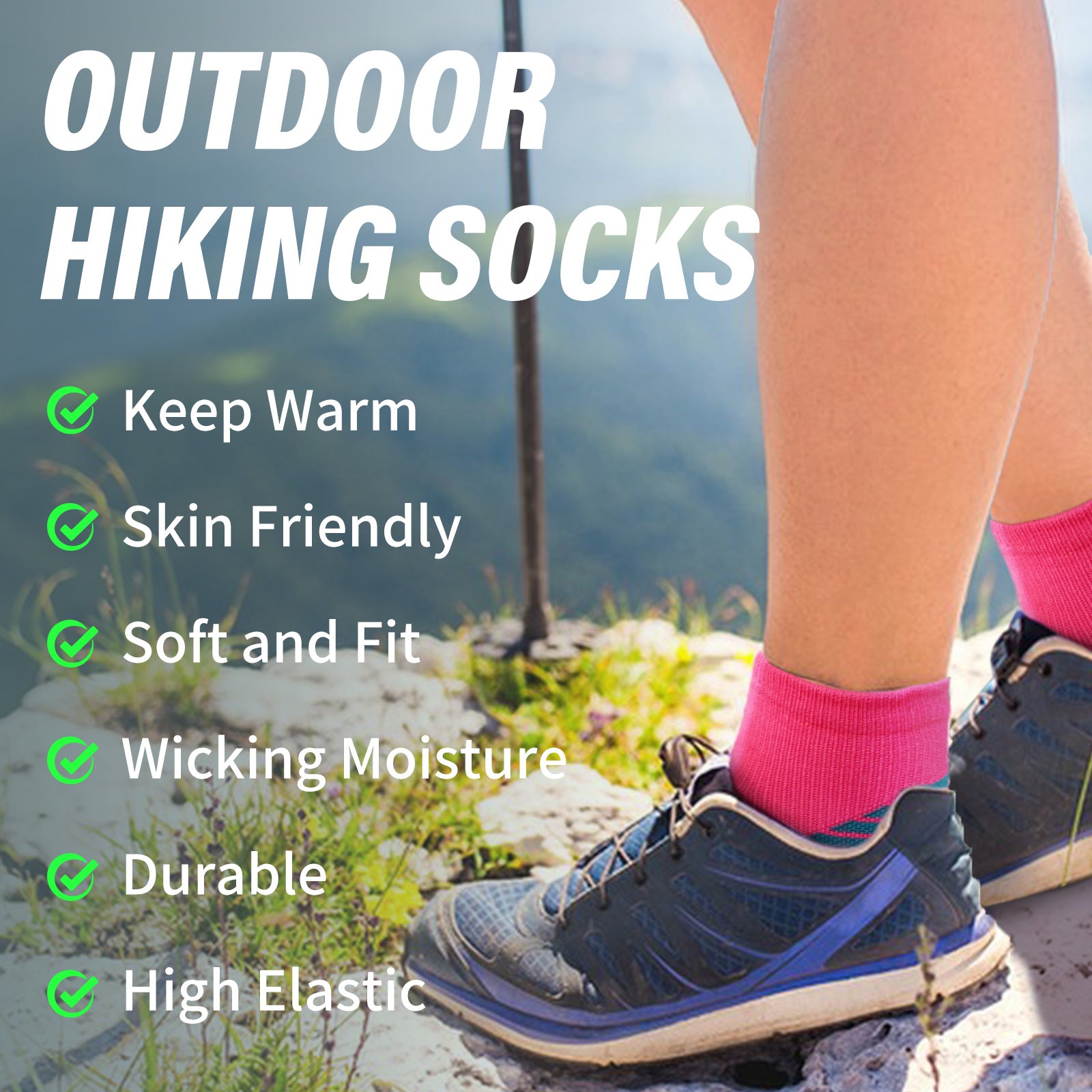 Mini Crew  5 Pairs  Multicolor Hiking