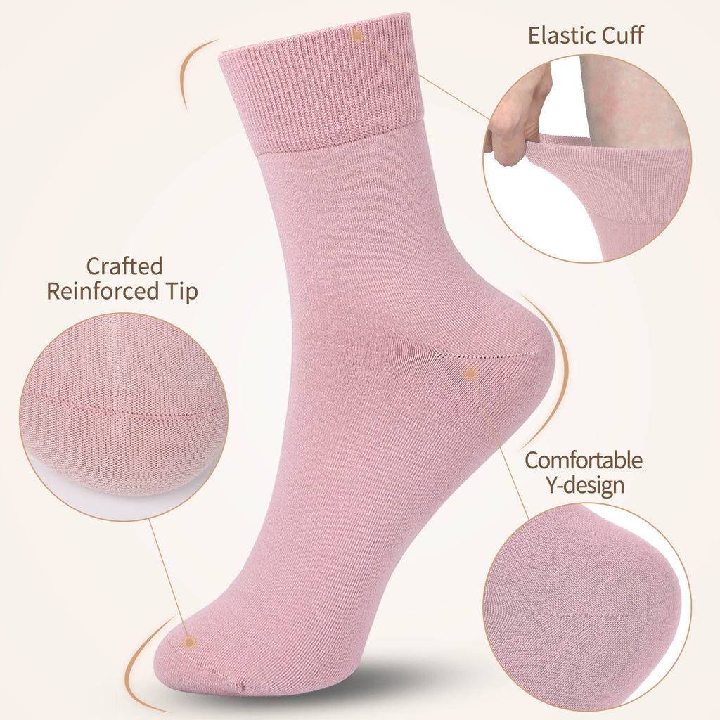 Crew  5 Pairs  Pink