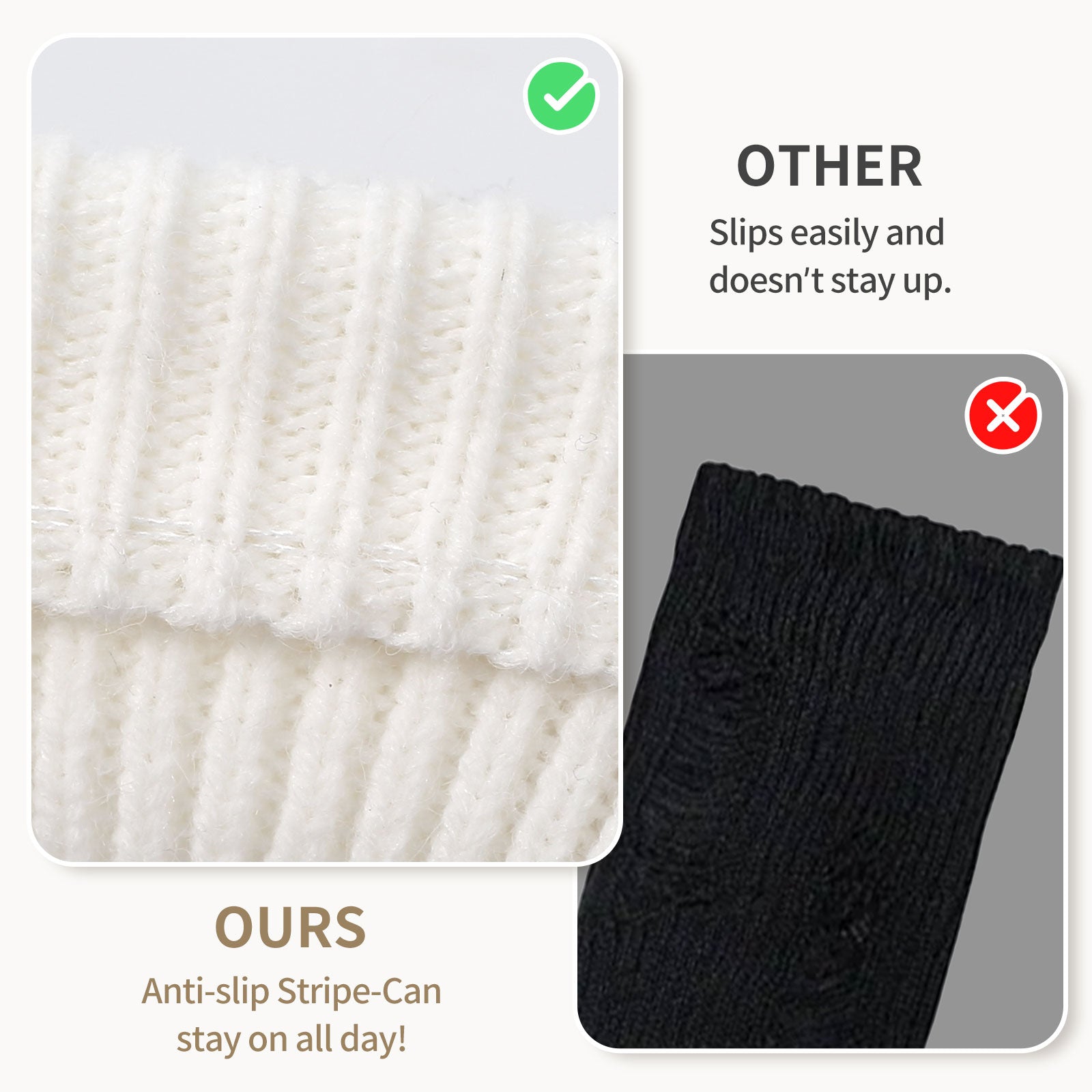 Stirrup Leg Warmers White