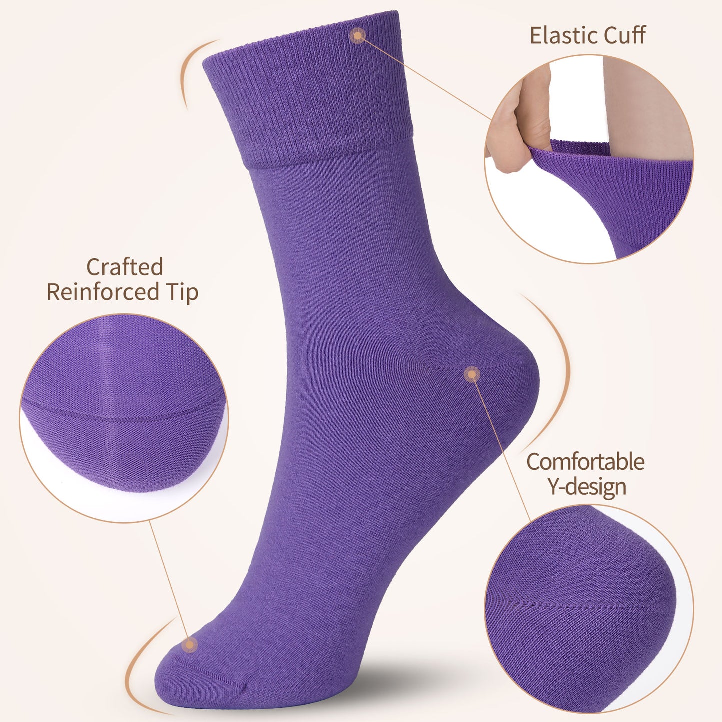 FGZ Women Thin Cotton Socks 5 Pairs，Multicolor03 (5-9) (9-11)
