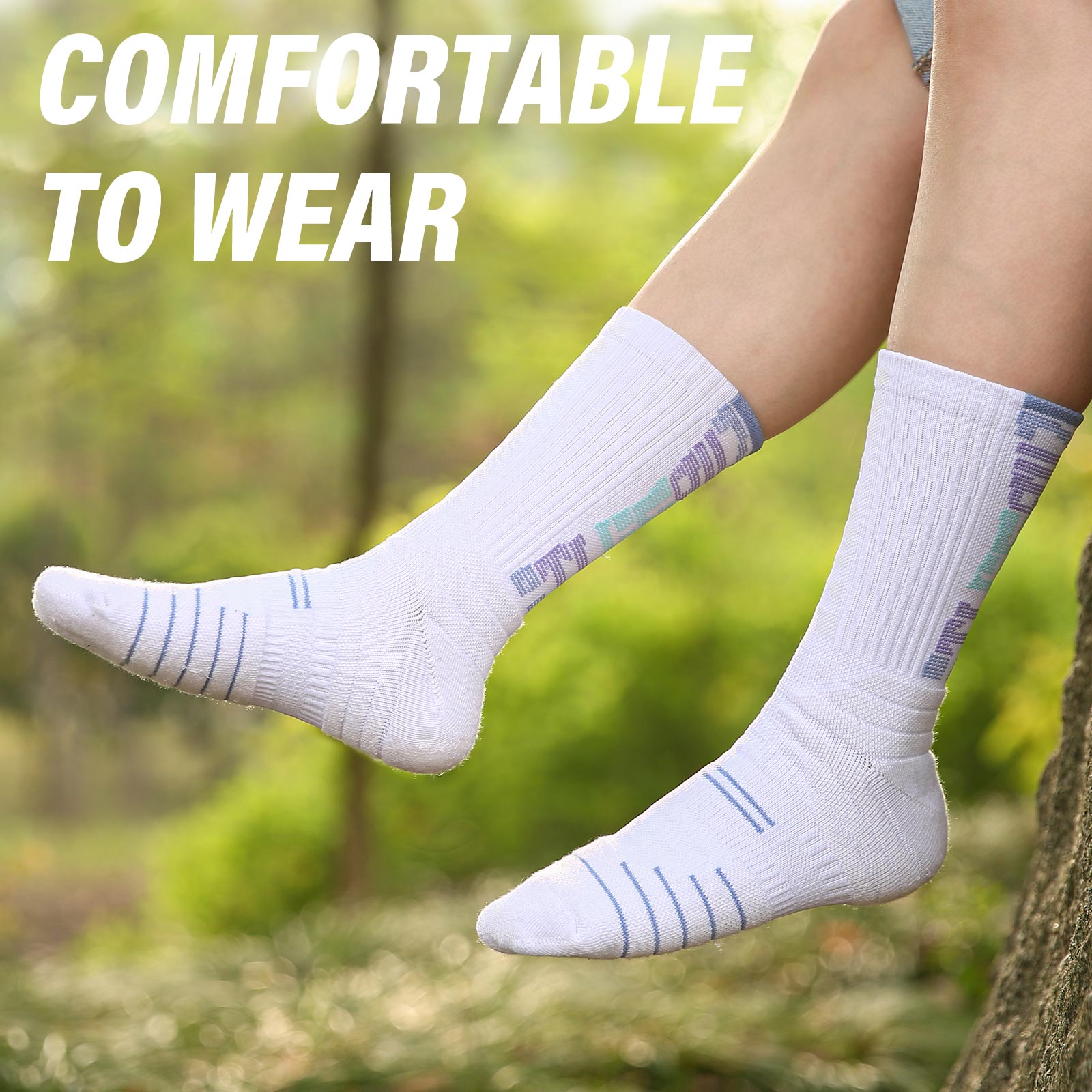 Crew  3 Pairs  White Hiking
