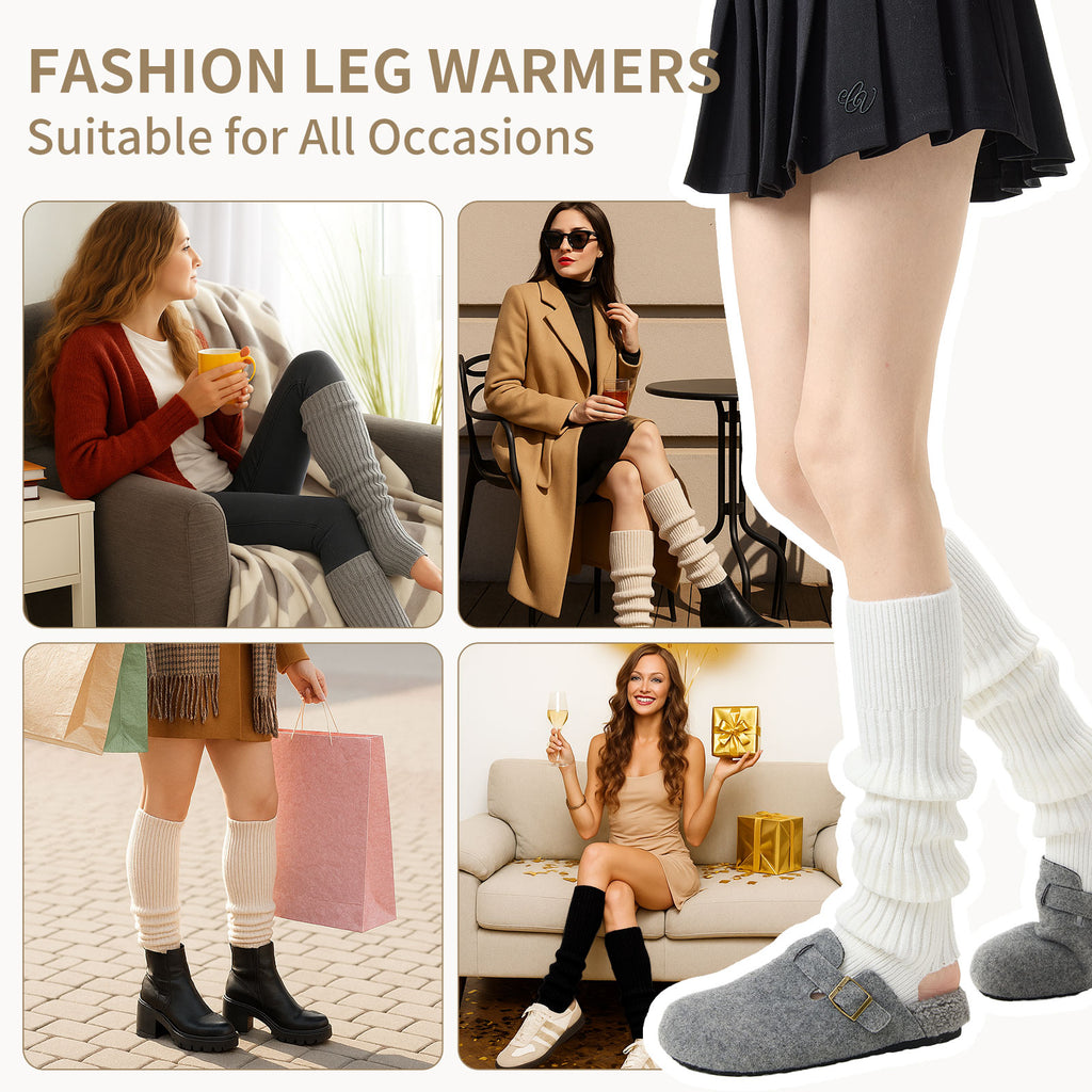 Stirrup Leg Warmers White