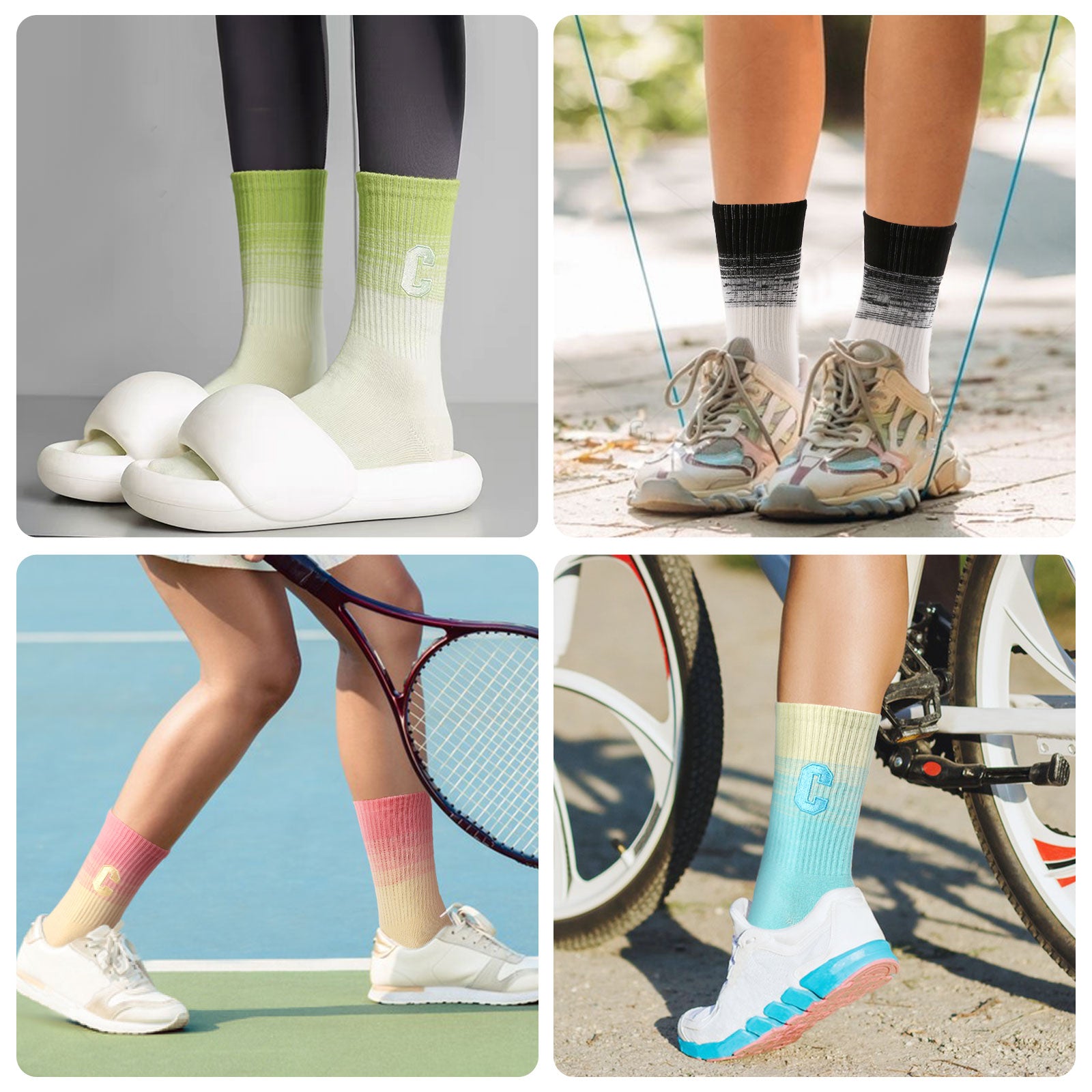 Crew  5 Pairs  Gradient Color