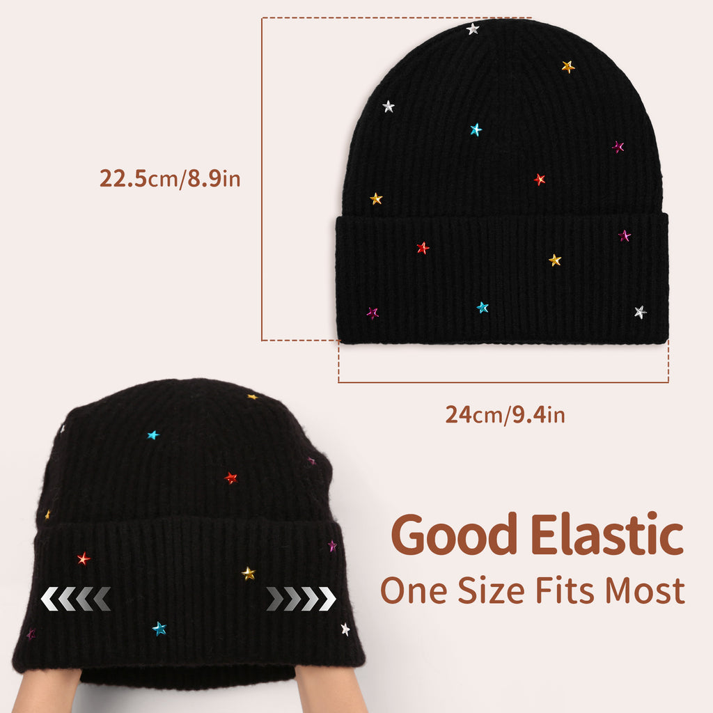 Star Beanie Knit Hat