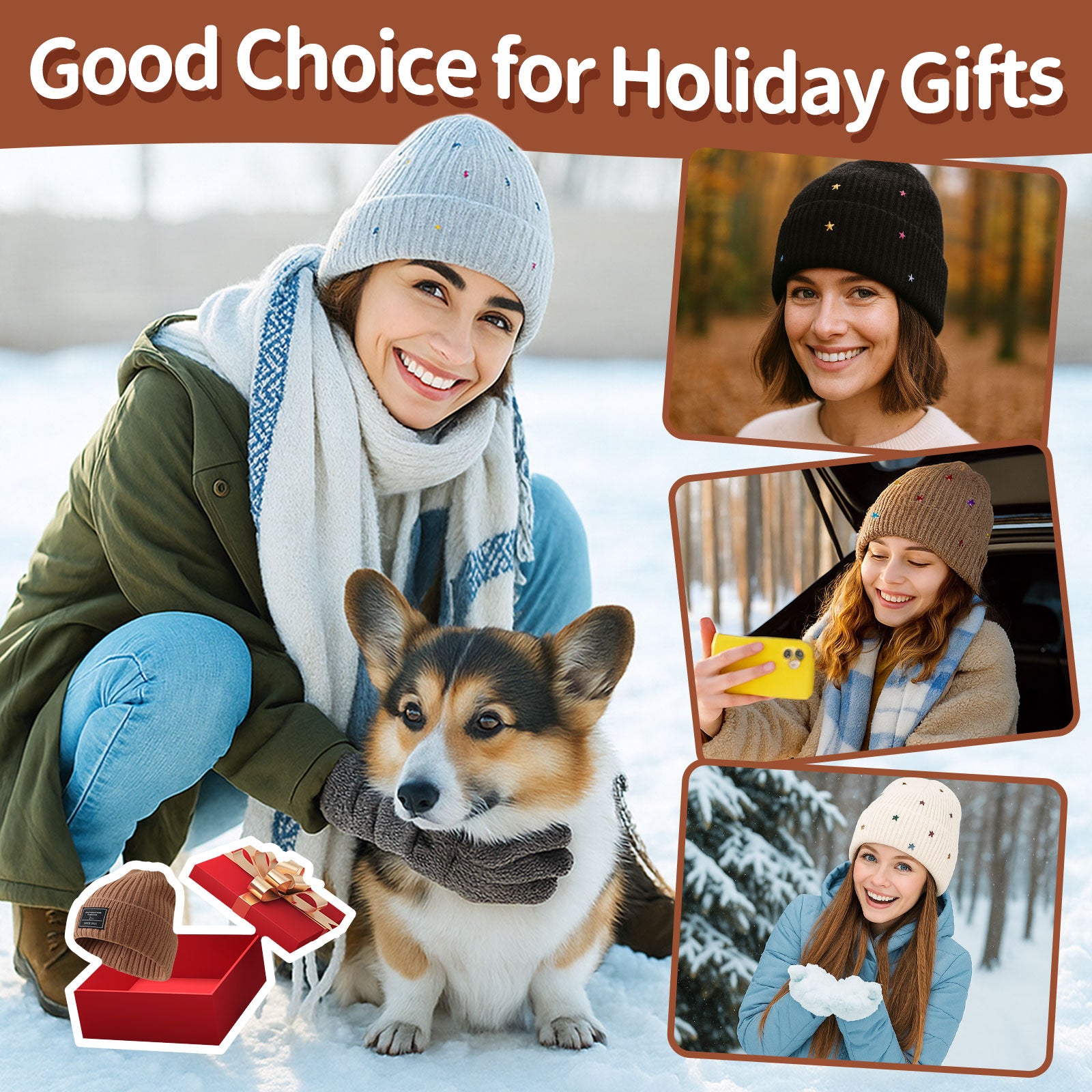 Star Beanie Knit Hat