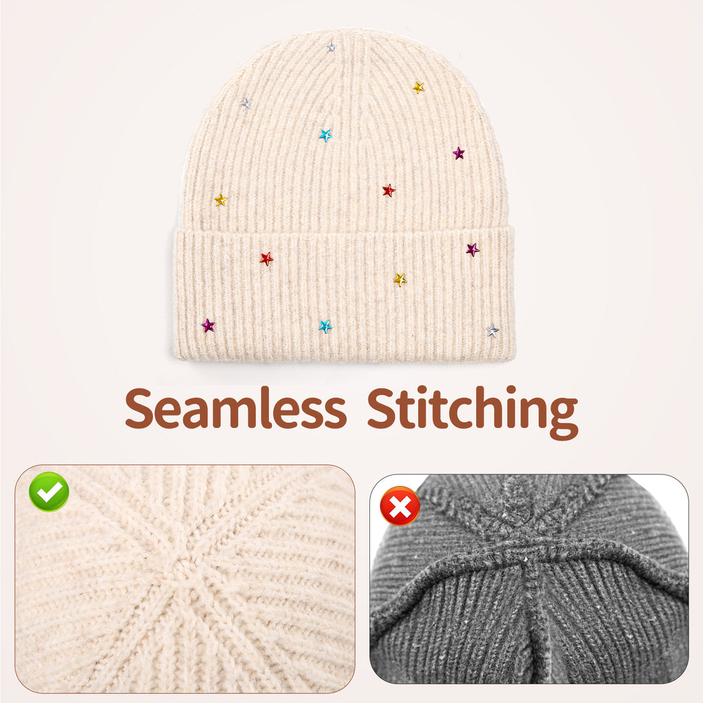 Star Beanie Knit Hat