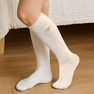 Knee High 3 Pairs Bee White