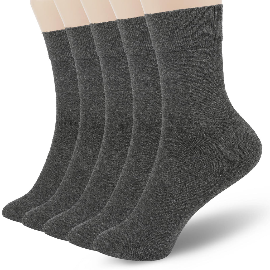 Crew  5 Pairs  Dark Grey