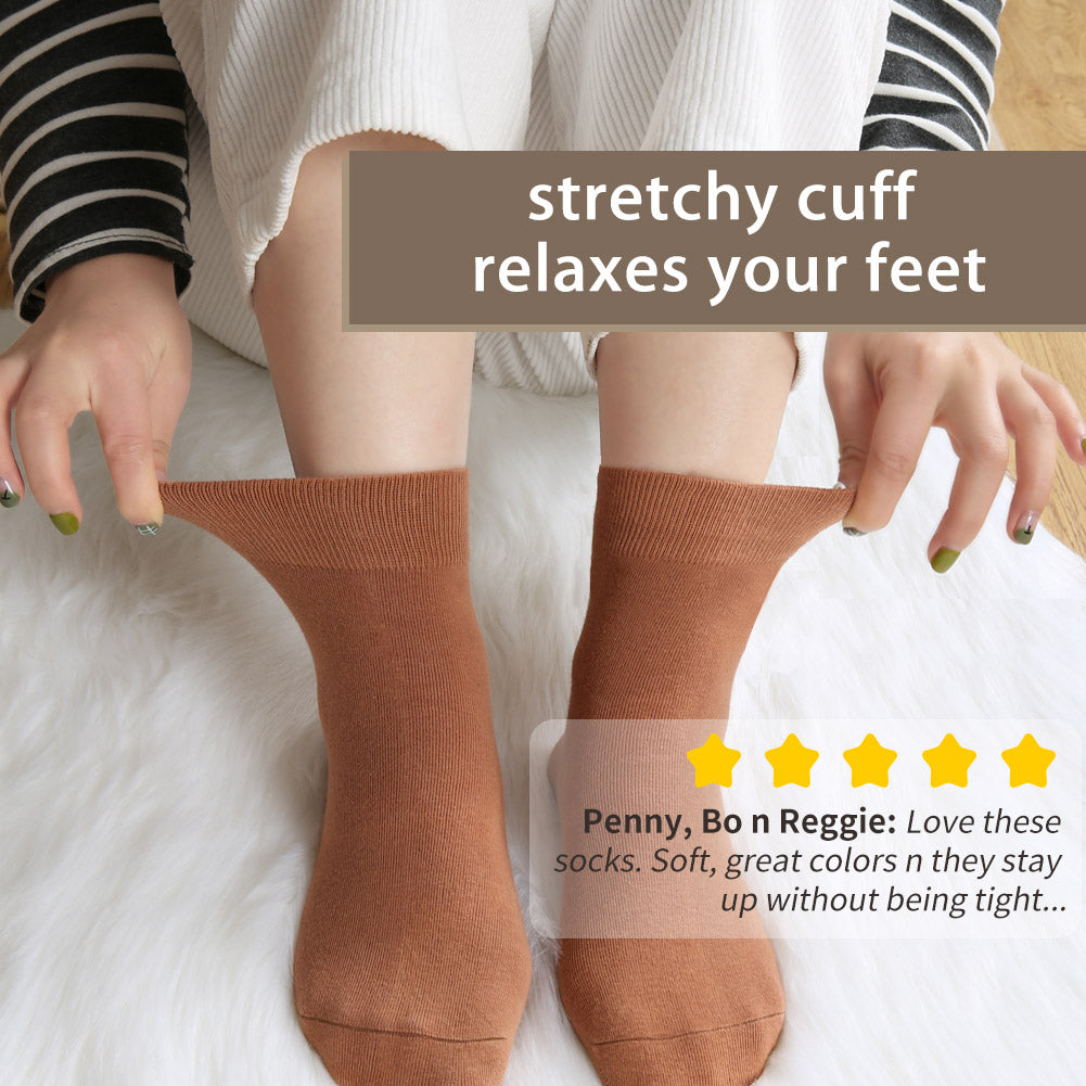 FGZ Women Thin Cotton Socks 5 Pairs，Multicolored  (5-9) (9-11)