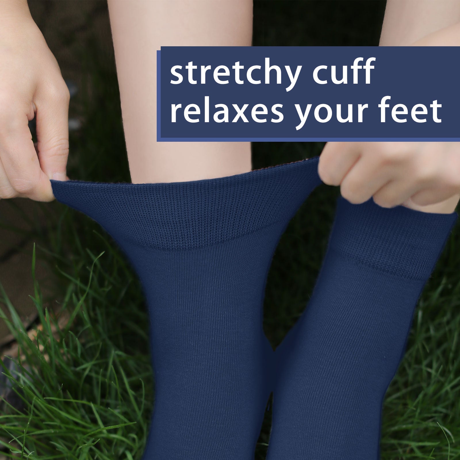 Crew  5 Pairs  Navy Blue